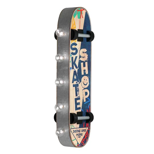 American Art Decor 20&#x22; Metal LED Skate Shop Decks and More Marquee Sign